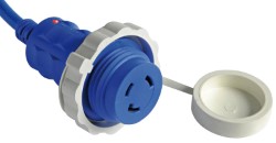 Kabel+Stecker, vormontiert blau 10 m 24 A 3x4 